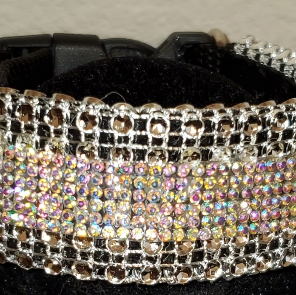 Silver or Gold Rhinestone Dog Collar